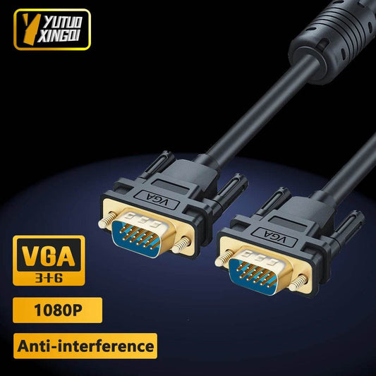 High-Quality 1080P VGA Video Cable for Computers & TVs