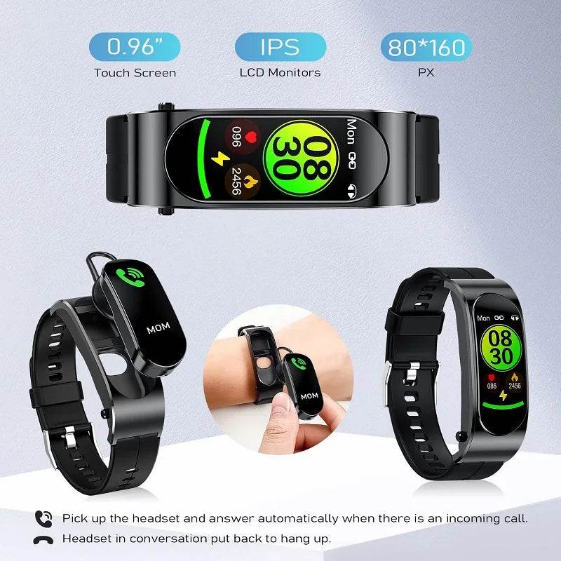 Ceas Smart Fitness cu Căști TWS Bluetooth și Monitor de Sănătate - Venduqo