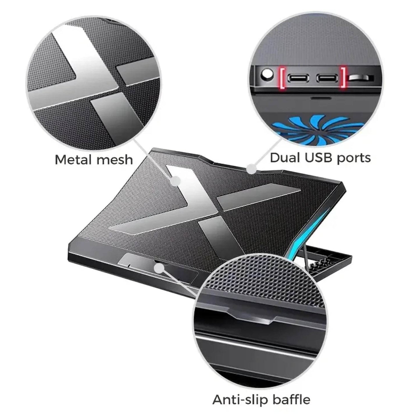 Suport Răcire Laptop Pliabil și Ajustabil pentru Birou - Venduqo