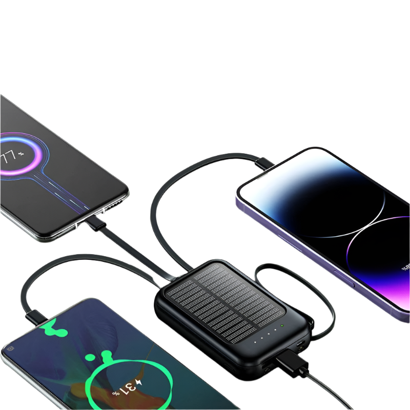 Xiaomi Solar Power Bank 50000mAh 4-in-1 with Built-In Cables