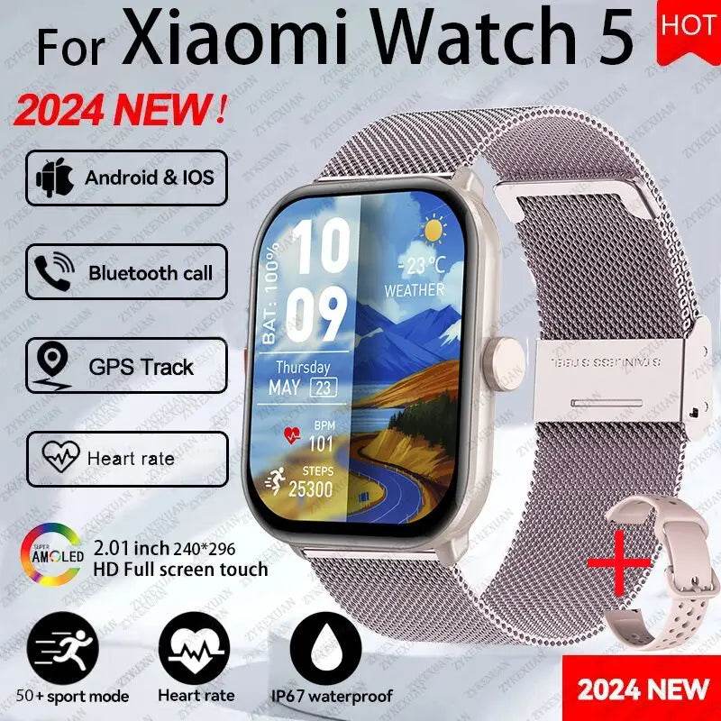 Ceas Smart Xiaomi Watch 5 pentru Bărbați și Femei - AMOLED HD - Venduqo