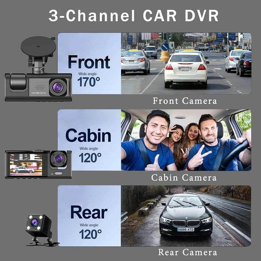 Cameră Auto Dash Cam 2/3 Canale 1080P cu Cameră Spate - Venduqo