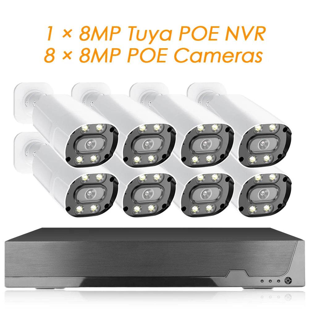 Sistem de Supraveghere Video SMART LIFE 4K 8CH cu Camere POE - Venduqo