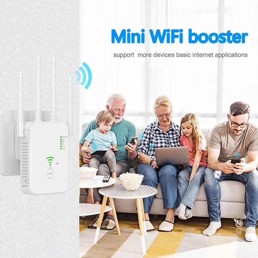 Router Wireless Repeater 1200Mbps Dual-Band WiFi Extender - Venduqo