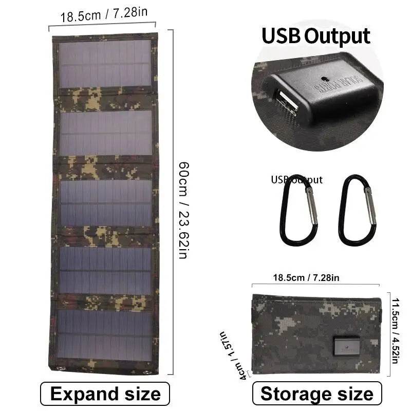 Panou Solar Portabil 5V 12W cu Ieșire USB pentru Încărcare Telefoane - Venduqo