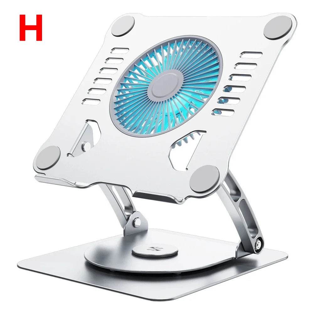 Suport metalic pliabil pentru laptop cu ventilatoare de răcire - Venduqo
