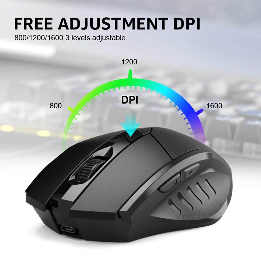 Mouse Wireless Reîncărcabil Bluetooth 2.4G PM6 - Venduqo
