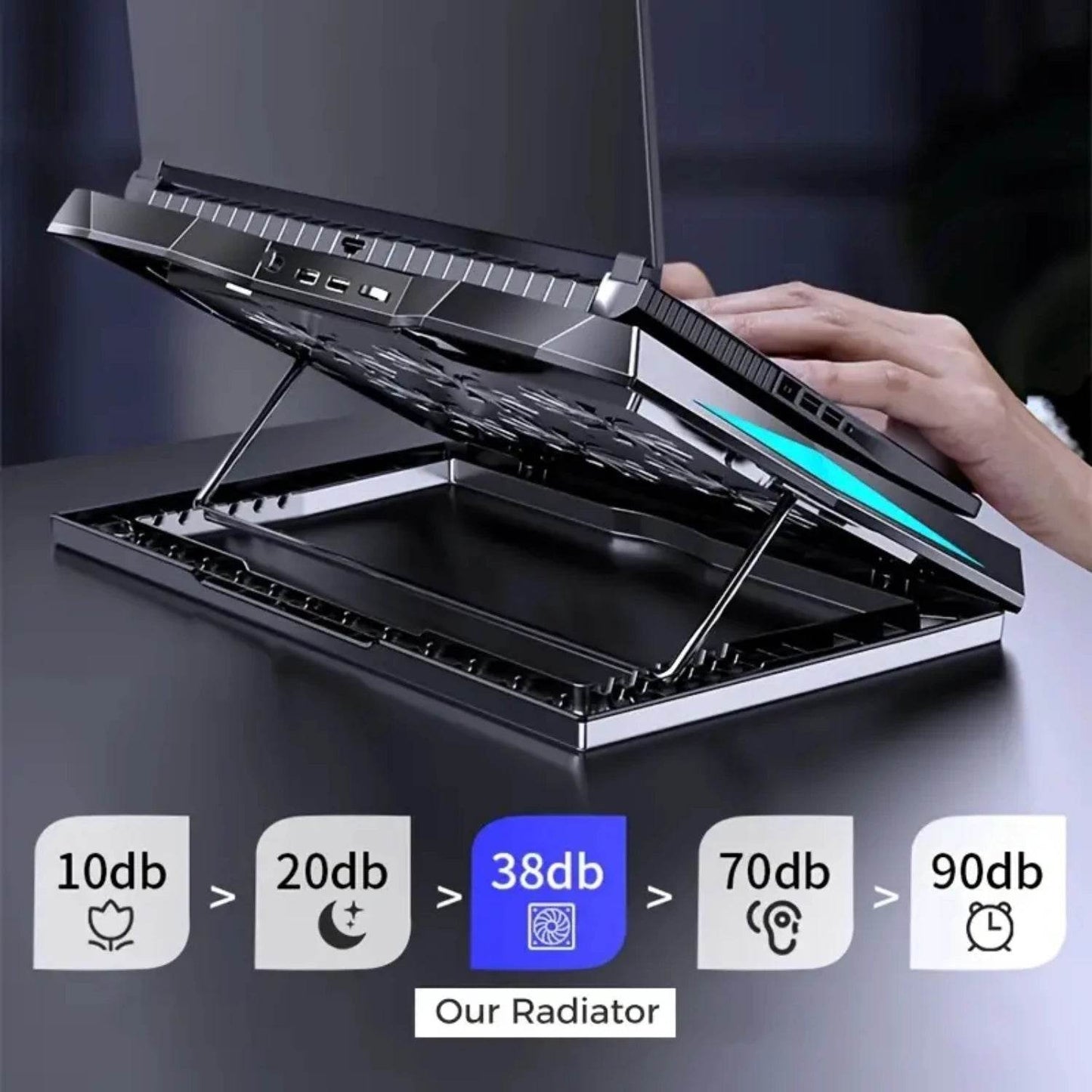 Suport Răcire Laptop Pliabil și Ajustabil pentru Birou - Venduqo