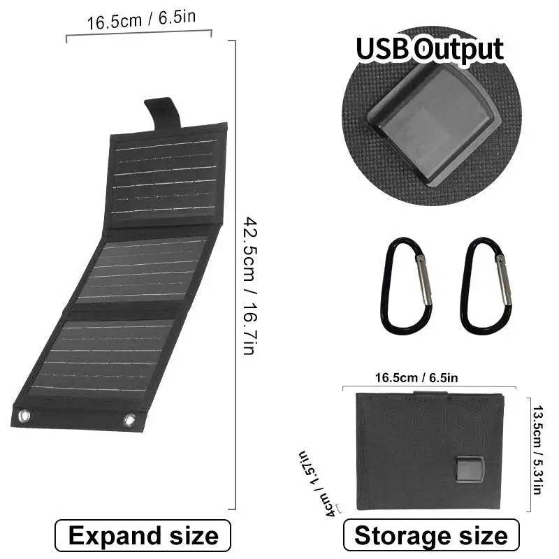 Panou Solar Portabil 5V 12W cu Ieșire USB pentru Încărcare Telefoane - Venduqo