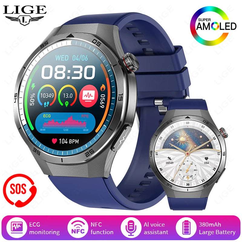 Ceas inteligent medical Smart Watch bărbați cu ECG, PPG și monitorizare tensiune arterială - Venduqo