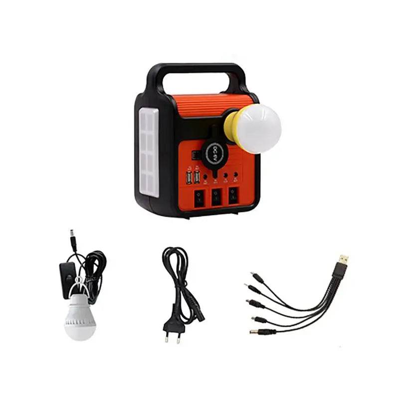Kit Generare Energie Solară 25W cu Panou, Lămpi LED și Radio - Venduqo