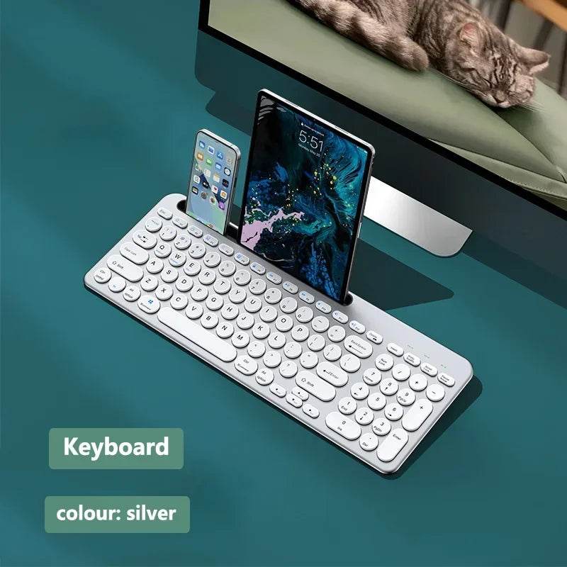 Set Tastatură și Mouse Wireless 2.4G, Bluetooth, Reîncărcabil - Venduqo
