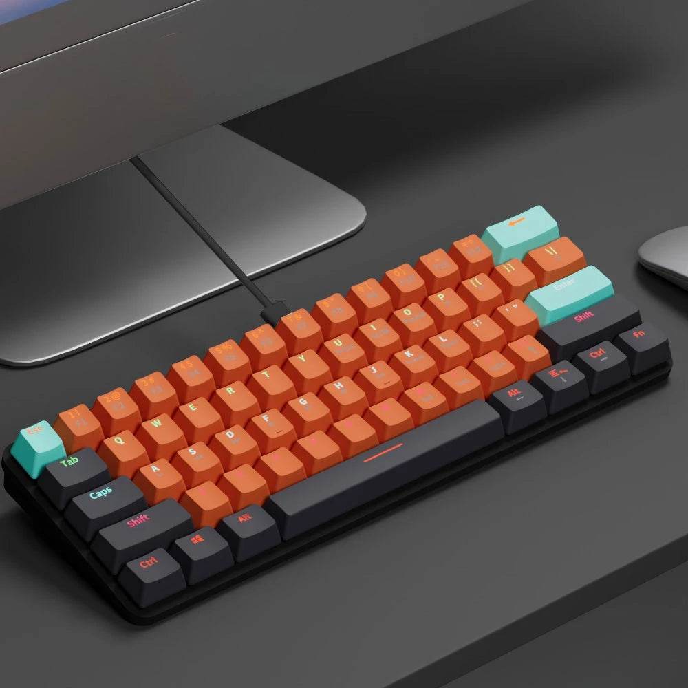 Tastatură Mecanică USB Mini Gaming 61 Taste - Venduqo