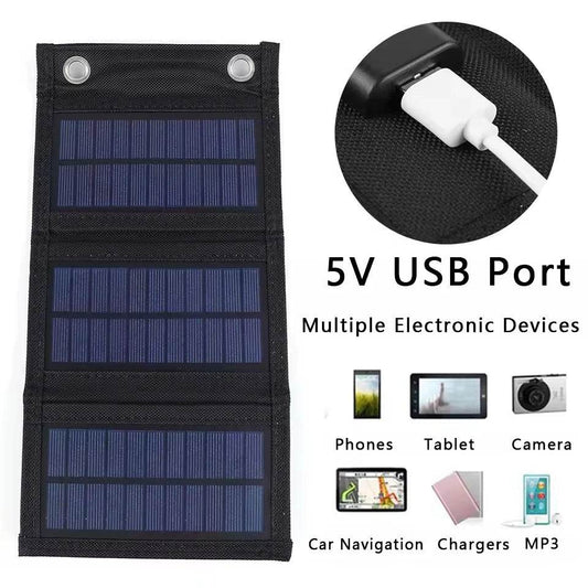Portable 5V 12W Solar Panel with USB Output for Charging