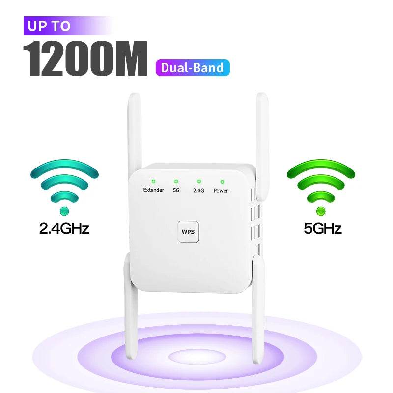 Repeater WiFi 5G AC1200 - Extensor Wireless 1200Mbps - Venduqo