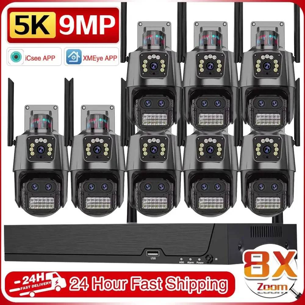 Sistem de supraveghere CCTV wireless cu 8CH 9MP Dual Lens - Venduqo
