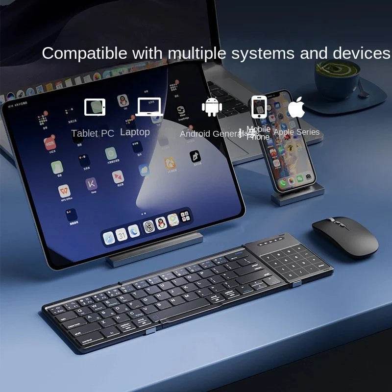 Set Tastatură Portabilă Wireless cu Touchpad pentru Mobil și Tabletă - Venduqo