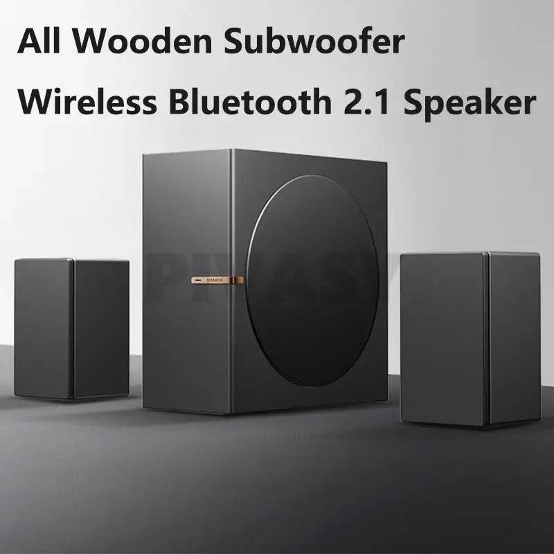 Bluetooth 2.1 Subwoofer with 8 Inch Wooden Speaker