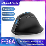 ZELOTES F36A Wireless Vertical Mouse - Ergonomic Comfort