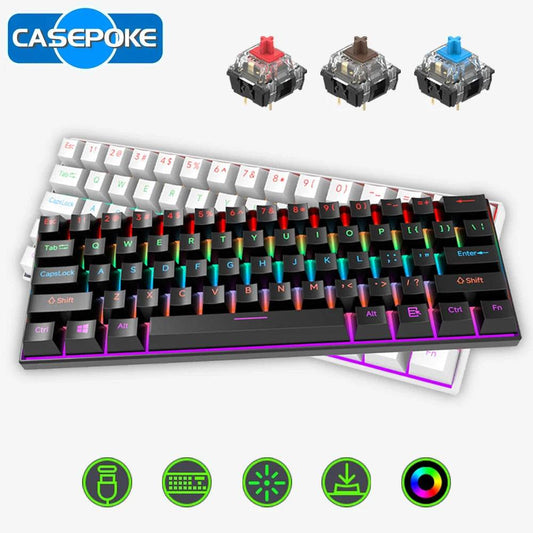 61-Key Mechanical Keyboard with Customizable Switches