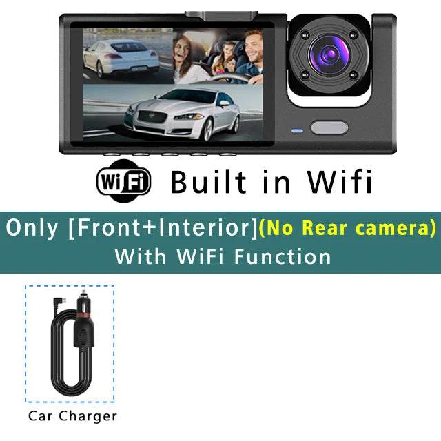 Camera DVR Mini Auto WiFi 3 Canale FHD 1080P - Venduqo