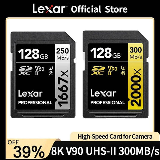Lexar SD UHS-II V90 Memory Card - 32GB to 512GB