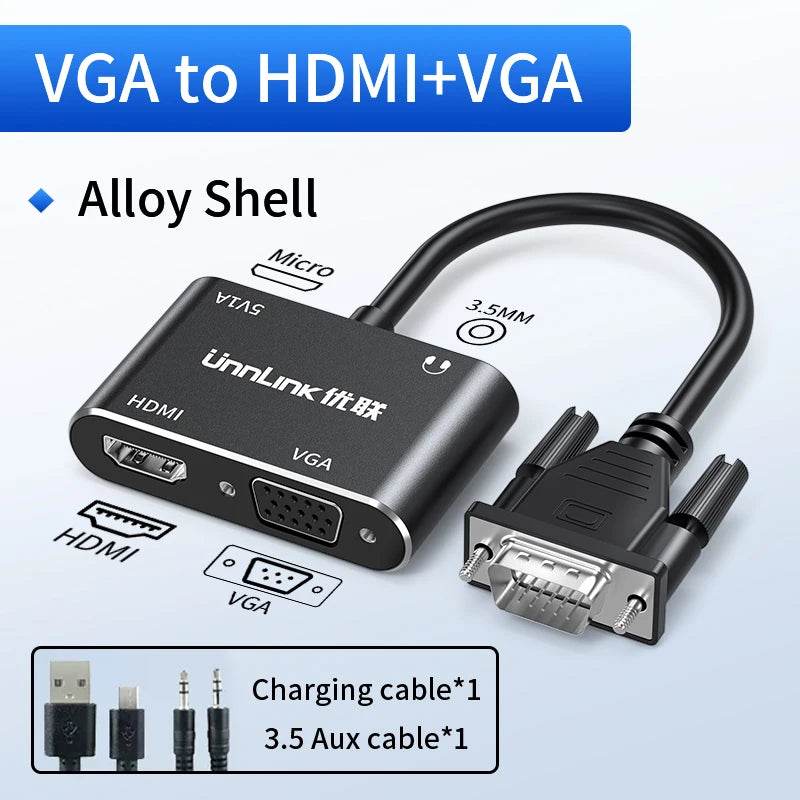 Unnlink HD 1080P VGA la HDMI Converter - Venduqo