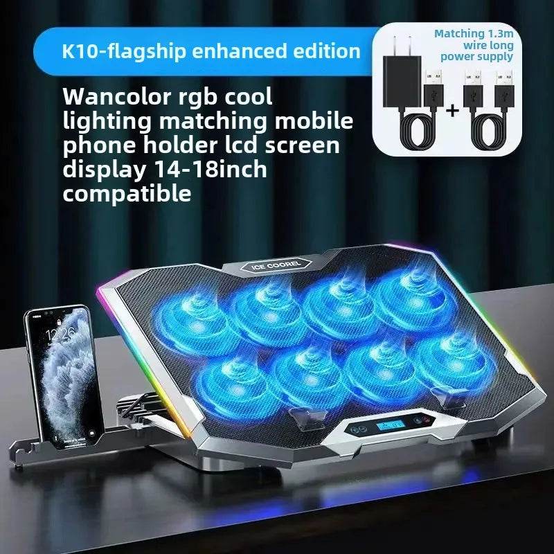 Răcitor Laptop Silent K9 cu Iluminare RGB - Venduqo