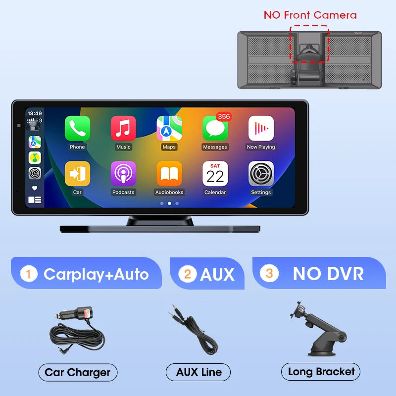 Jansite 8.1" 2.5K Dash Cam with Carplay & Android Auto