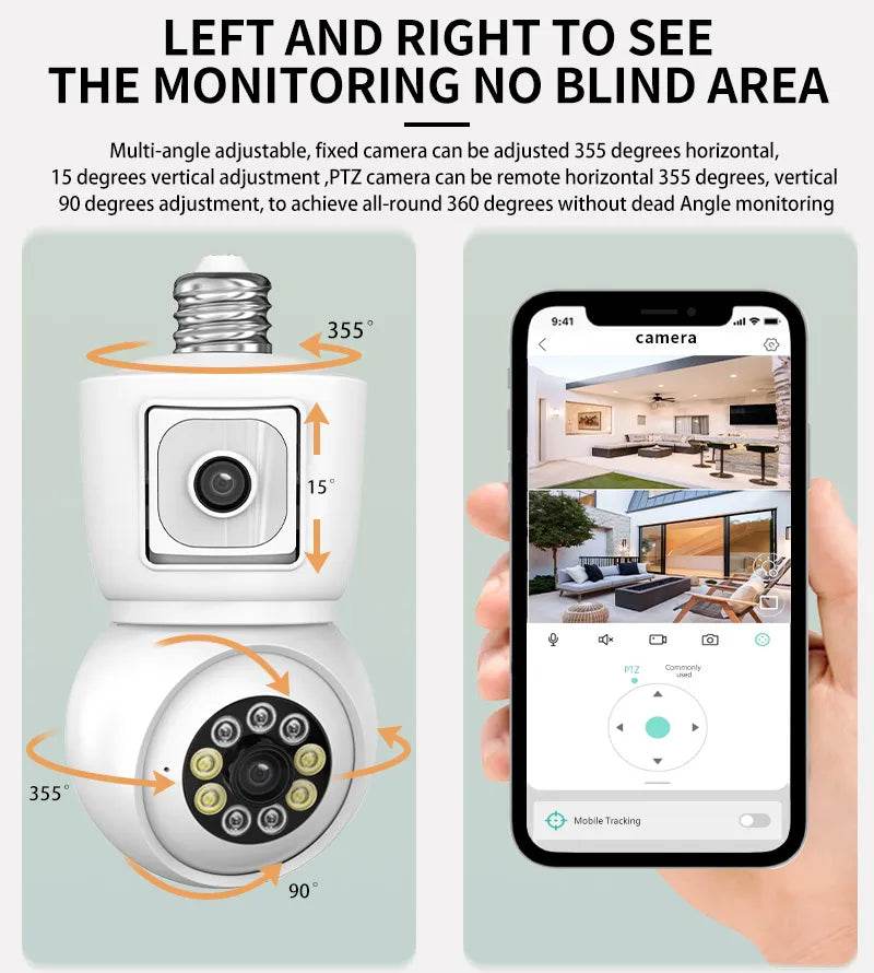 Camera ICSEE E27 WiFi 4K 8MP cu Viziune Nocturnă Color - Venduqo