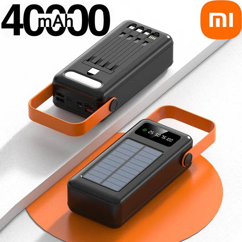 Bancă de Alimentare Solară 50000mAh cu Cablu Integrat - Venduqo