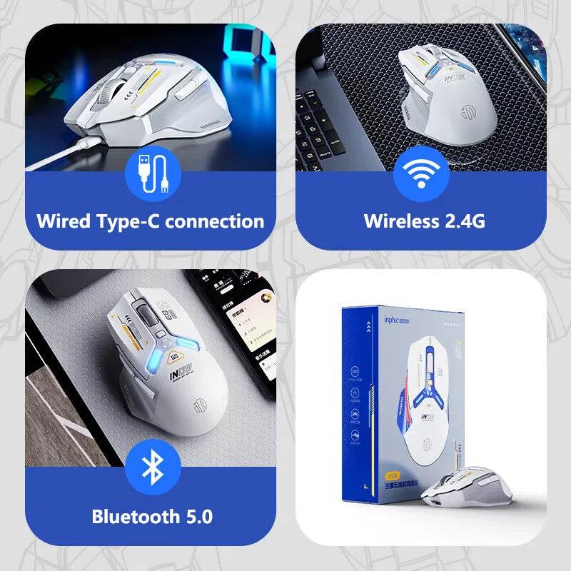 Mouse Wireless Gaming Inphic IN9 Ergonomic Bluetooth RGB - Venduqo