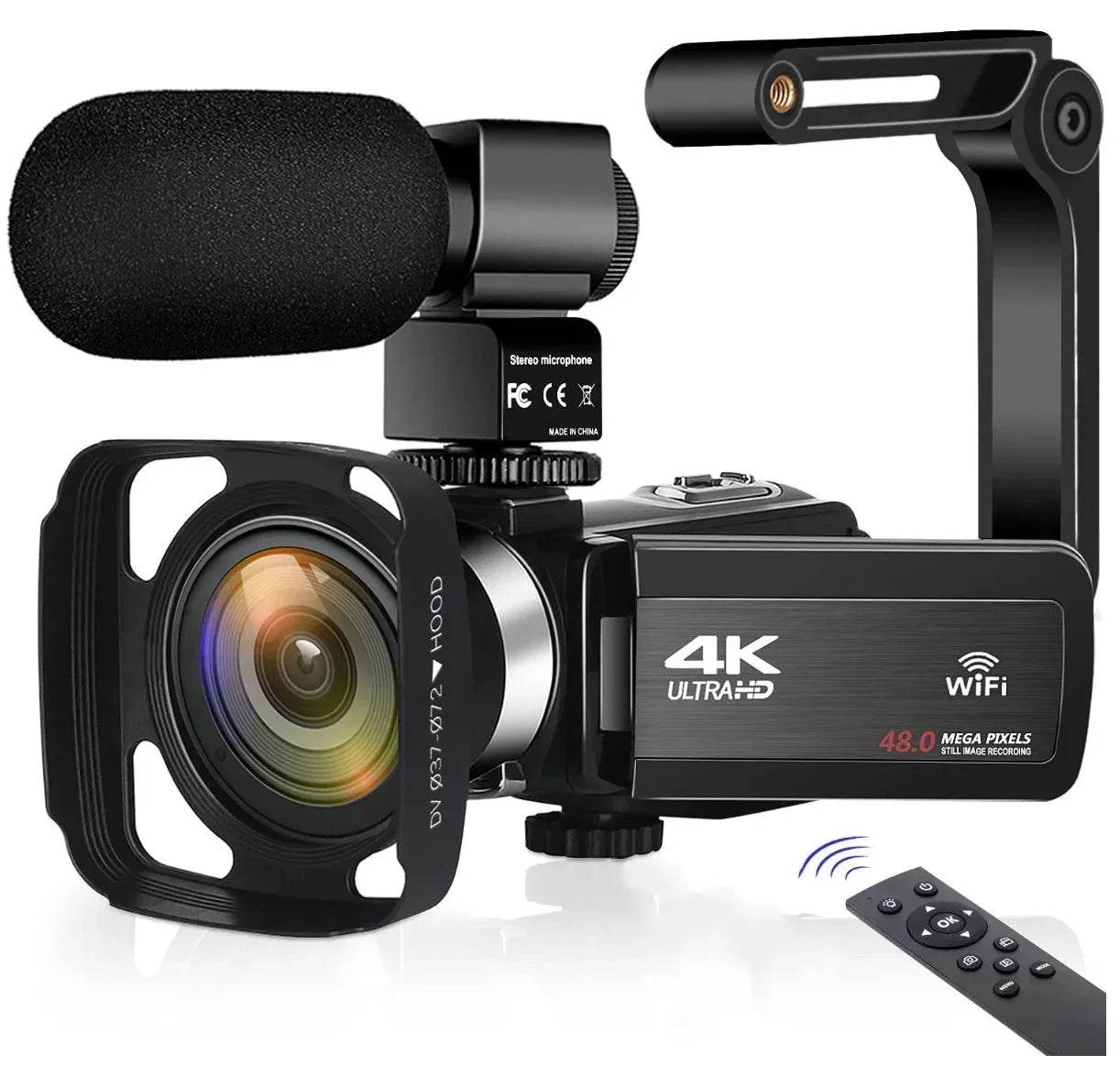 Cameră Video 4K Ultra HD 30MP cu WiFi și Ecran Tactil - Venduqo