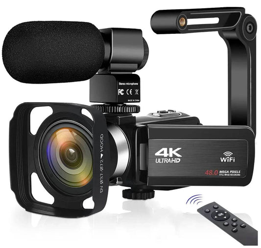 4K Ultra HD Video Camera with WiFi and Touchscreen
