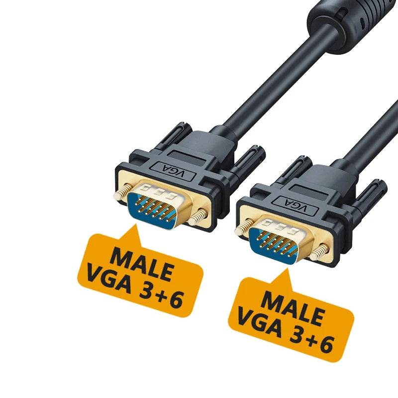 Cablu Video VGA 1080P HD pentru Computere și Televizoare - Venduqo