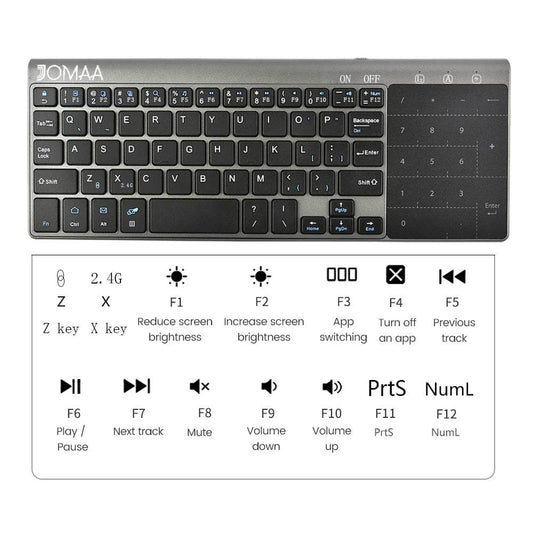 Tastatură Wireless Slim 2.4G cu Touchpad și Numere USB - Venduqo