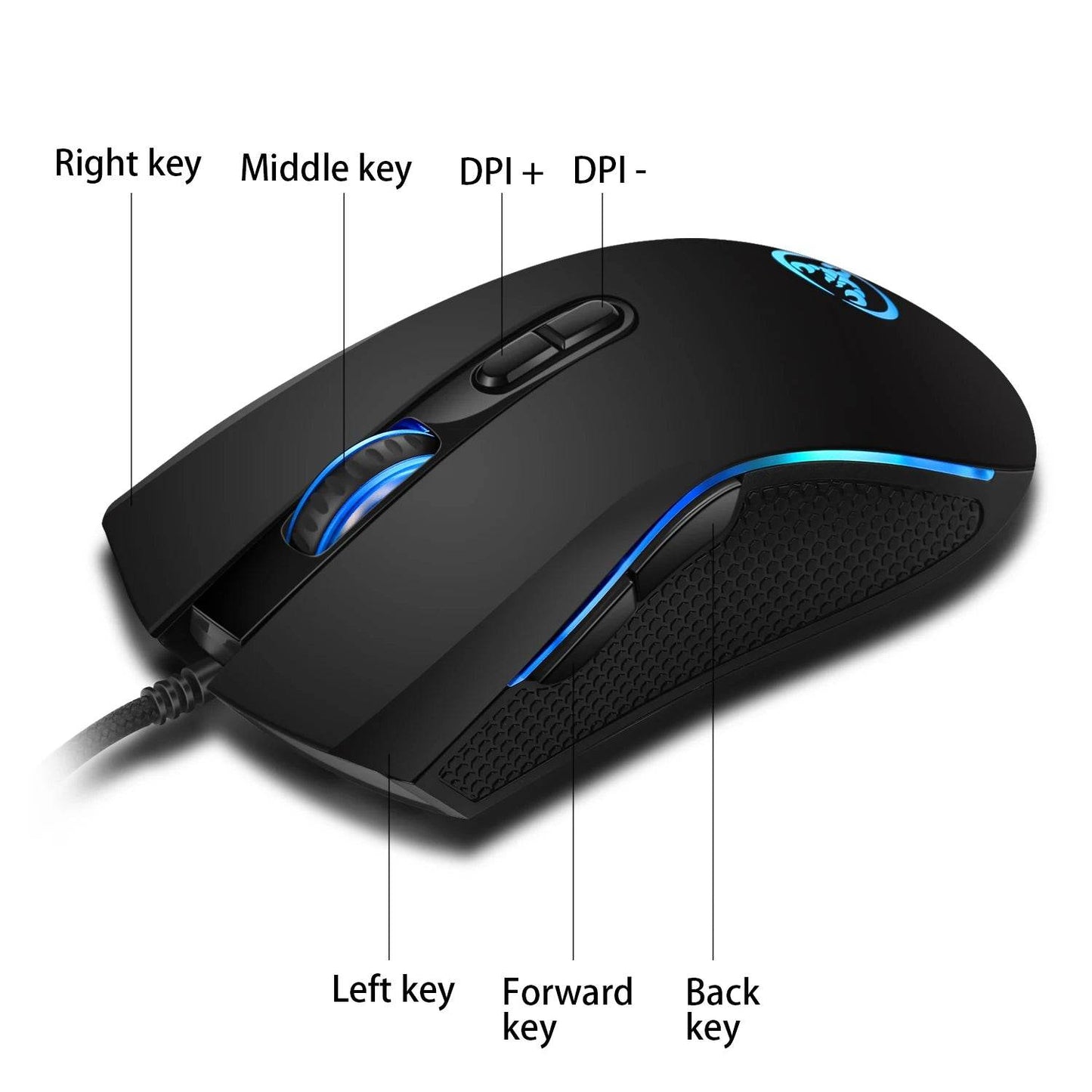 Set de Birou Gaming: Tastatură și Mouse RGB cu Cablu - Venduqo