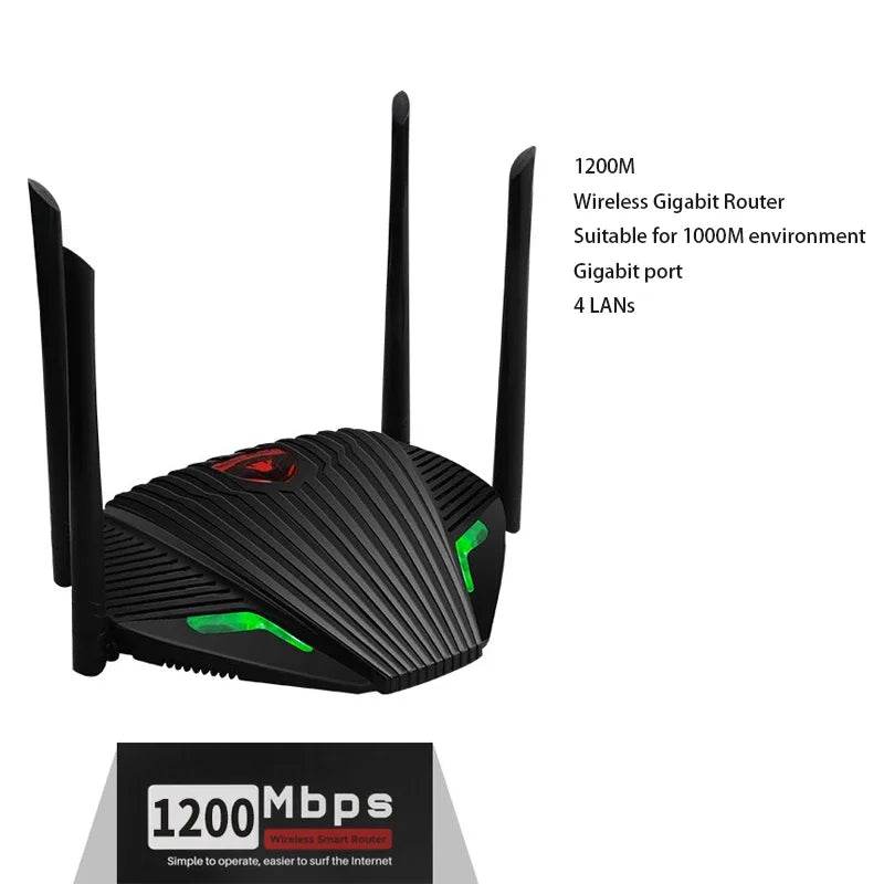 Router WiFi Dual Band 2.4&5GHz 1200M cu Antene Externe - Venduqo
