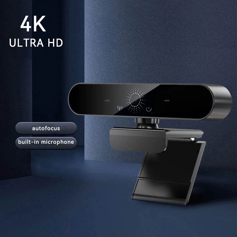 4K USB Webcam with Autofocus and Microphone for Laptops