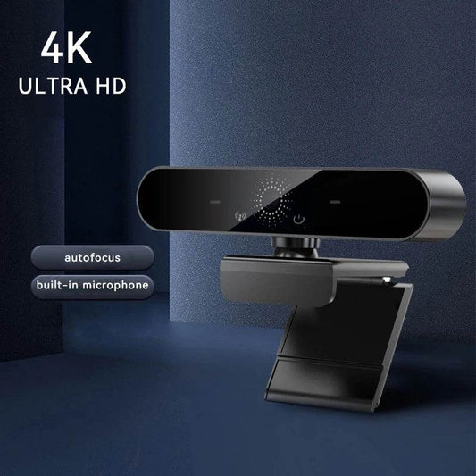4K USB Webcam with Autofocus and Microphone for Laptops