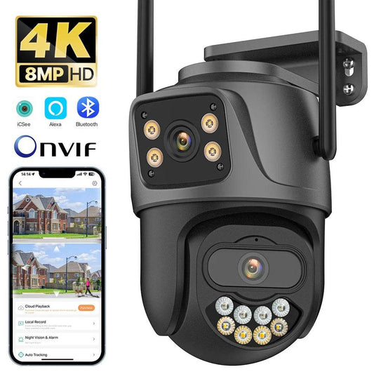 DUREVIN 4K PTZ Outdoor Security Camera with Dual Lens