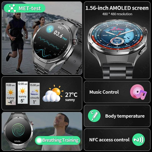 Ceas inteligent medical Smart Watch bărbați cu ECG, PPG și monitorizare tensiune arterială - Venduqo