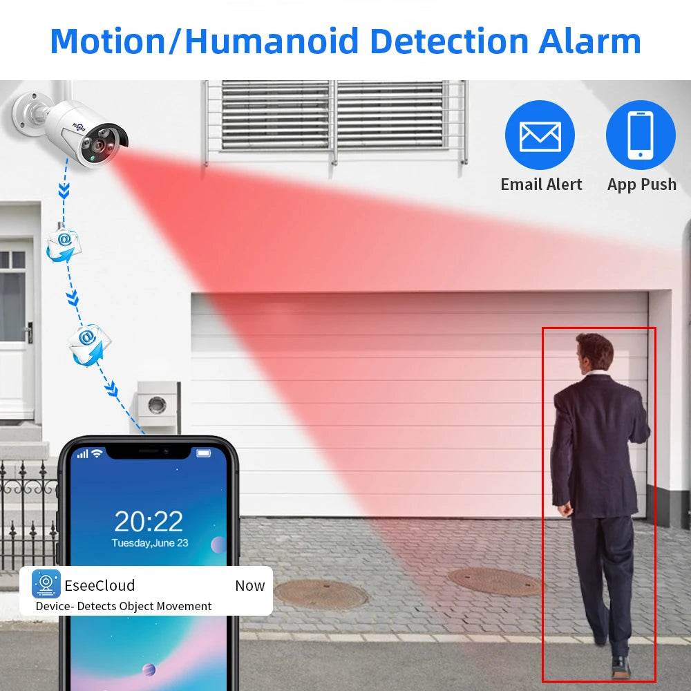 Sistem de Securitate Hiseeu 5MP WiFi cu Cameră Bullet - Venduqo
