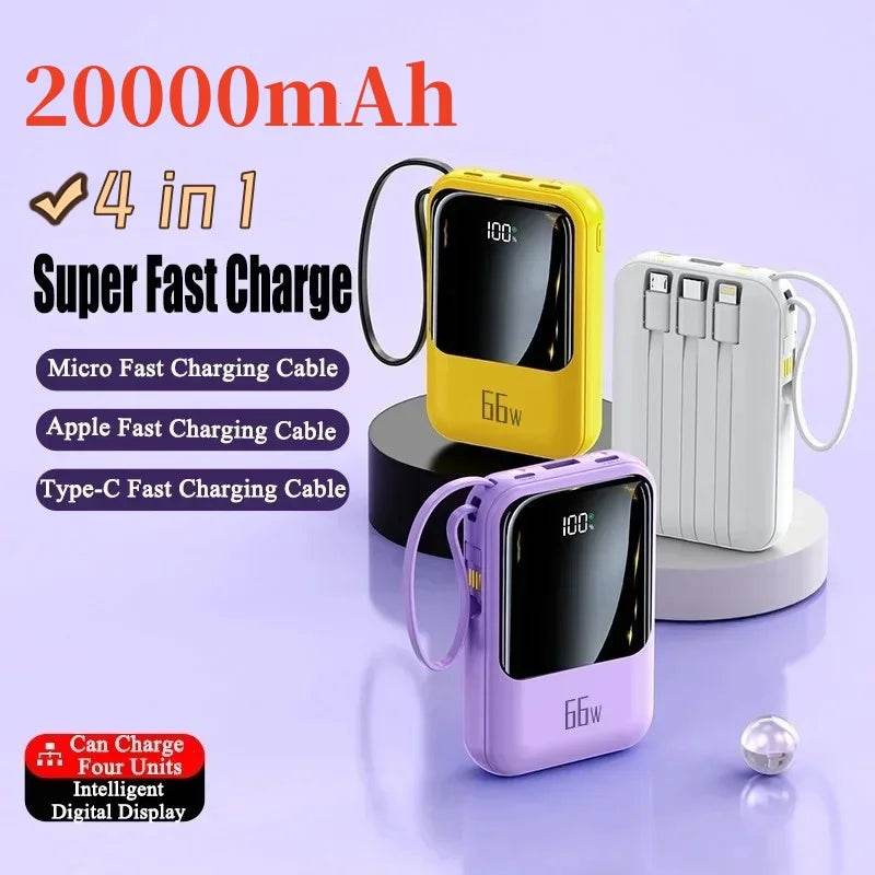 Baterie Externă Mini 20000mAh 66W Super Încărcare Rapidă PD - Venduqo