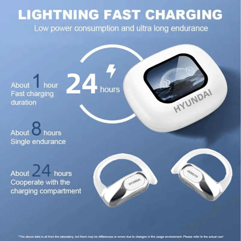 Căști Bluetooth HYUNDAI OpenAir Ultra AI cu Ecran Tactil - Venduqo