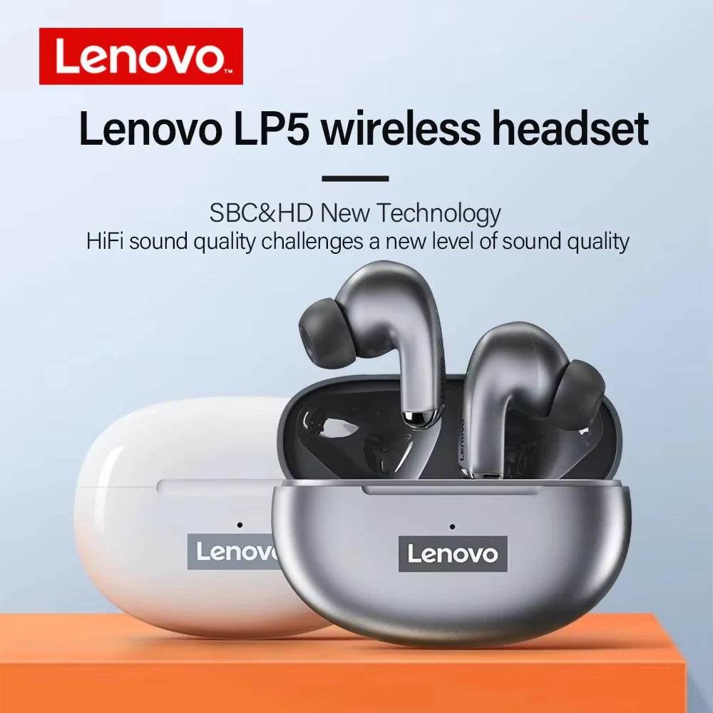 Căști Lenovo LP5 Wireless Bluetooth - Încărcare Rapidă - Venduqo