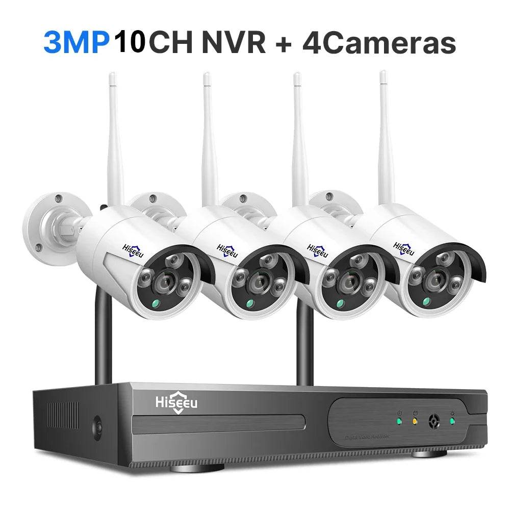 Sistem de Securitate Hiseeu 5MP WiFi cu Cameră Bullet - Venduqo