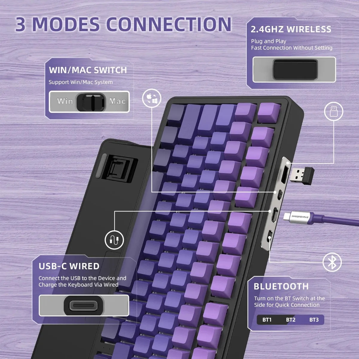 Attack Shark X85 Wireless Mechanical RGB Keyboard