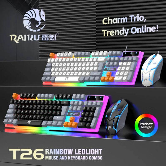 RAIKU T26 RGB Gaming Keyboard and Mouse Set