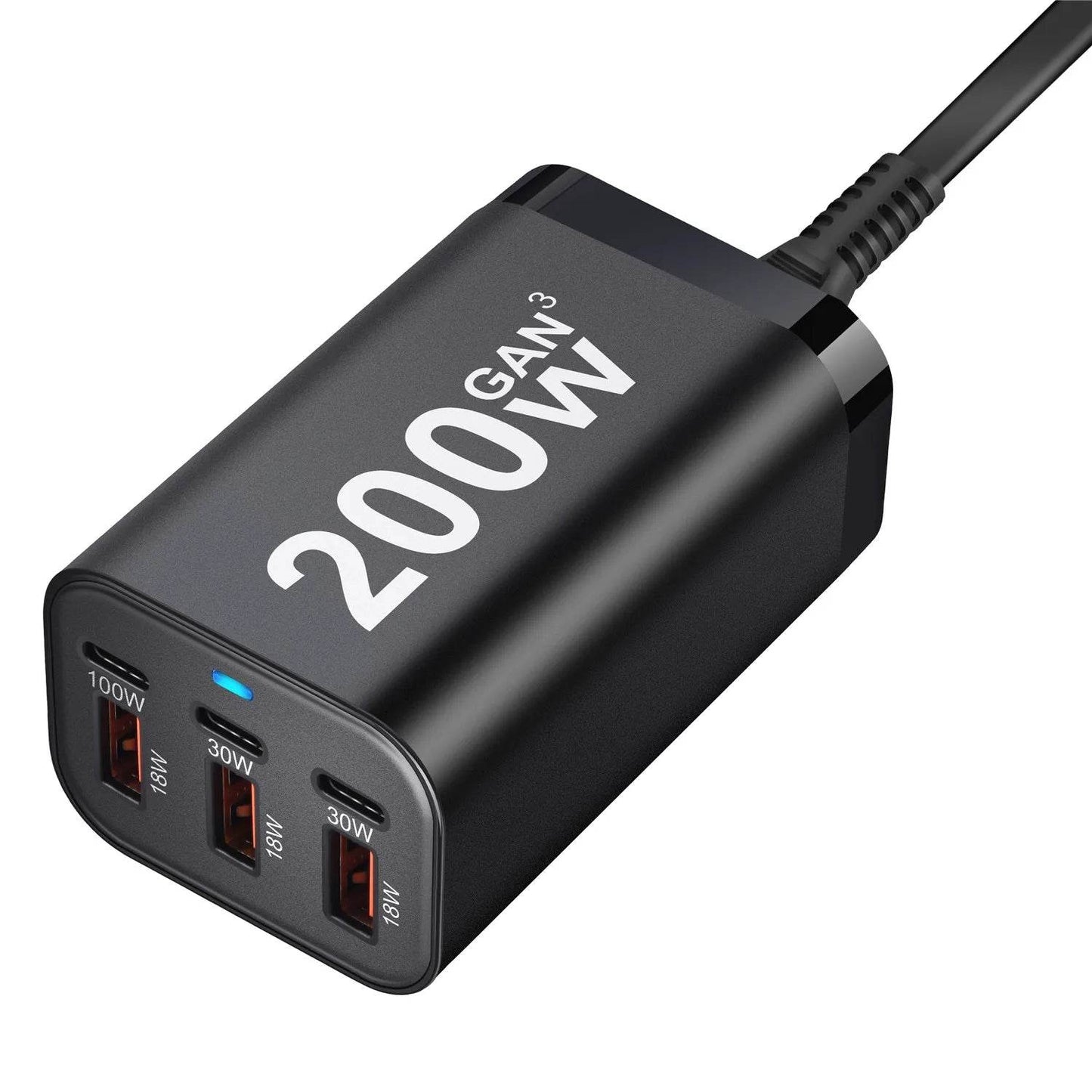 Încărcător rapid USB C 200W cu 6 porturi GaN - Venduqo